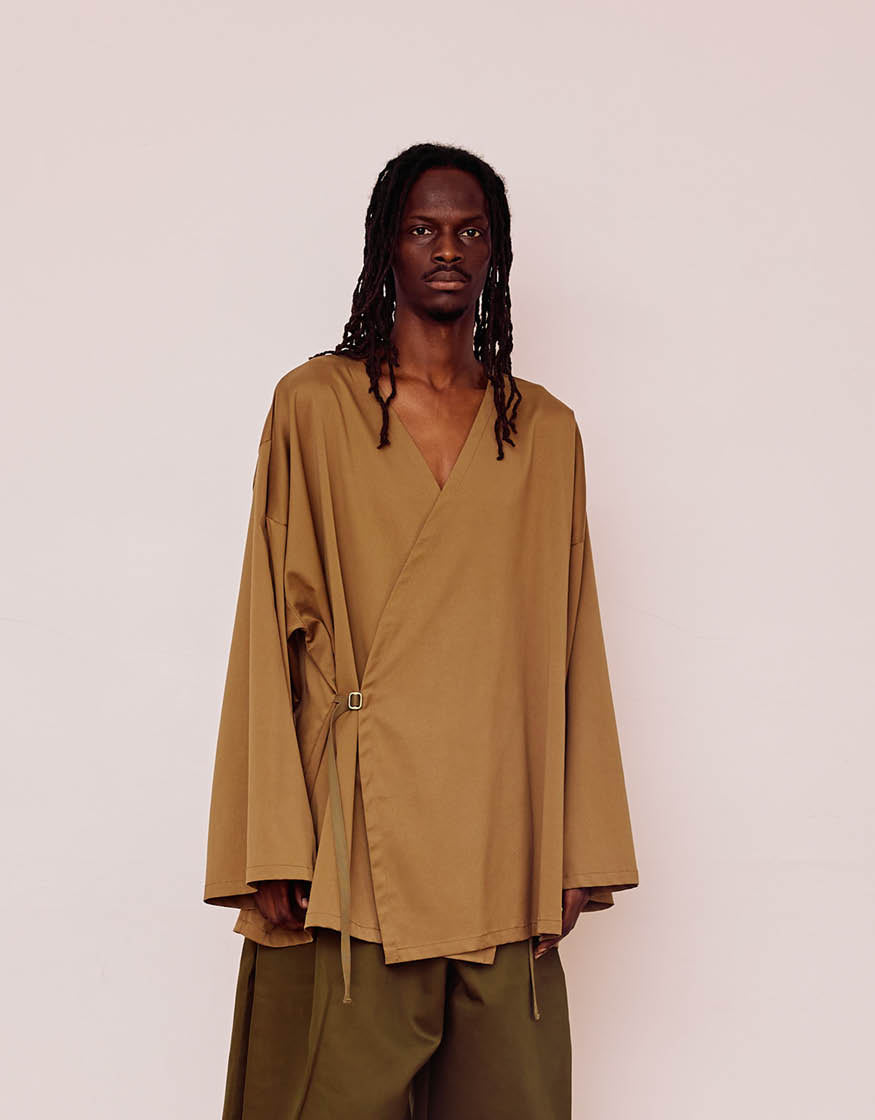 CHEMISE KIMONO CHAPITRE 3 _ PALE BROWN