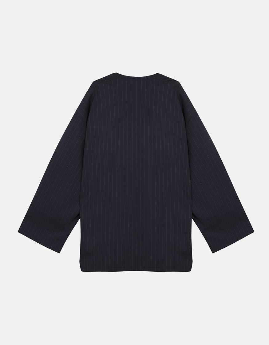 KIMONO SHIRT CHAPTER 3 _ PINSTRIPE NAVY