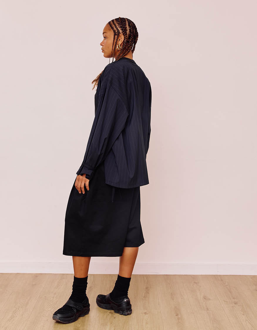 KIMONO SHIRT CHAPTER 3 _ PINSTRIPE NAVY