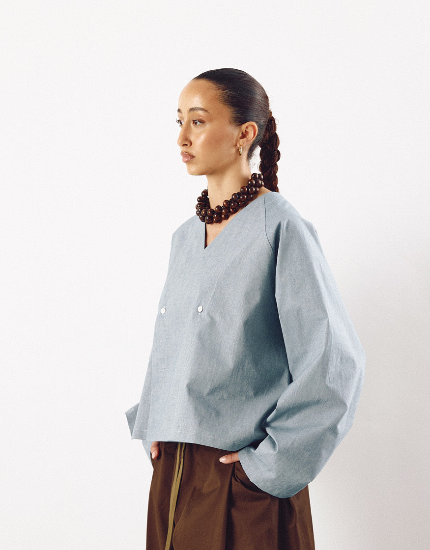 CROPPED SHIRT CHAPTER 4 _ LIGHT BLUE